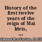 History of the first twelve years of the reign of Mai Idris, Alooma of Bornu (1571-1583)