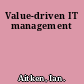 Value-driven IT management