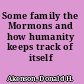 Some family the Mormons and how humanity keeps track of itself /