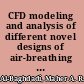 CFD modeling and analysis of different novel designs of air-breathing PEM fuel cells