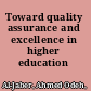 Toward quality assurance and excellence in higher education /