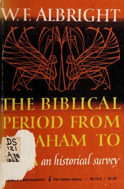 The Biblical period from Abraham to Ezra /
