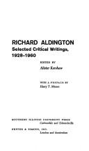 Richard Aldington: selected critical writings, 1928-1960.