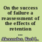 On the success of failure a reassessment of the effects of retention in the primary grades /