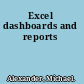 Excel dashboards and reports