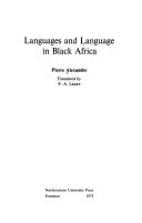 Languages and language in Black Africa.