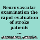 Neurovascular examination the rapid evaluation of stroke patients using ultrasound waveform interpretation /