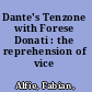 Dante's Tenzone with Forese Donati : the reprehension of vice /