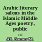 Arabic literary salons in the Islamic Middle Ages poetry, public performance, and the presentation of the past /