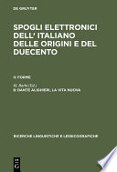 Dante Alighieri, la vita nuova. a linguistic inventory of thirteenth-century Italian /