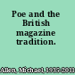 Poe and the British magazine tradition.