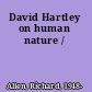 David Hartley on human nature /