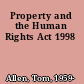 Property and the Human Rights Act 1998