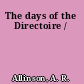 The days of the Directoire /