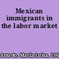 Mexican immigrants in the labor market