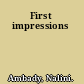 First impressions