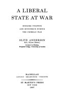 A liberal state at war: English politics and economics during the Crimean War.