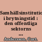 Samhällsinstitutioner i brytningstid : den offentliga sektorns förändringsproblematik /