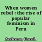 When women rebel : the rise of popular feminism in Peru /