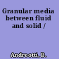 Granular media between fluid and solid /
