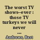 The worst TV shows--ever : those TV turkeys we will never forget ... (no matter how hard we try) /