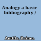 Analogy a basic bibliography /