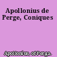 Apollonius de Perge, Coniques