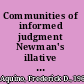 Communities of informed judgment Newman's illative sense and accounts of rationality /