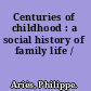 Centuries of childhood : a social history of family life /