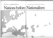 Nations before nationalism /