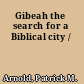 Gibeah the search for a Biblical city /