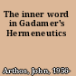 The inner word in Gadamer's Hermeneutics