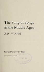 The Song of songs in the Middle Ages /