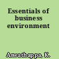 Essentials of business environment