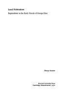 Local habitations; regionalism in the early novels of George Eliot.