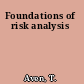 Foundations of risk analysis