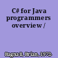 C# for Java programmers overview /