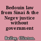 Bedouin law from Sinai & the Negev justice without government /