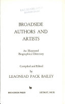 Broadside authors and artists ; an illustrated biographical directory /