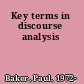Key terms in discourse analysis