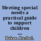 Meeting special needs a practical guide to support children with epilepsy /