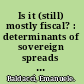 Is it (still) mostly fiscal? : determinants of sovereign spreads in emerging markets /