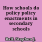 How schools do policy policy enactments in secondary schools /