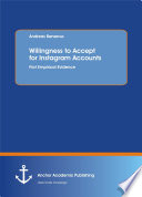 Willingness to accept for instagram accounts : first empirical evidence /