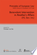 Benevolent intervention in another's affairs  : (PEL Ben. Int.) /
