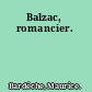 Balzac, romancier.