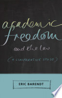 Academic freedom and the law a comparative study /