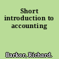 Short introduction to accounting