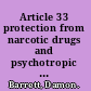 Article 33 protection from narcotic drugs and psychotropic substances /
