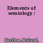 Elements of semiology /